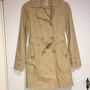 Tulle Tan trench coat spring Sz Medium